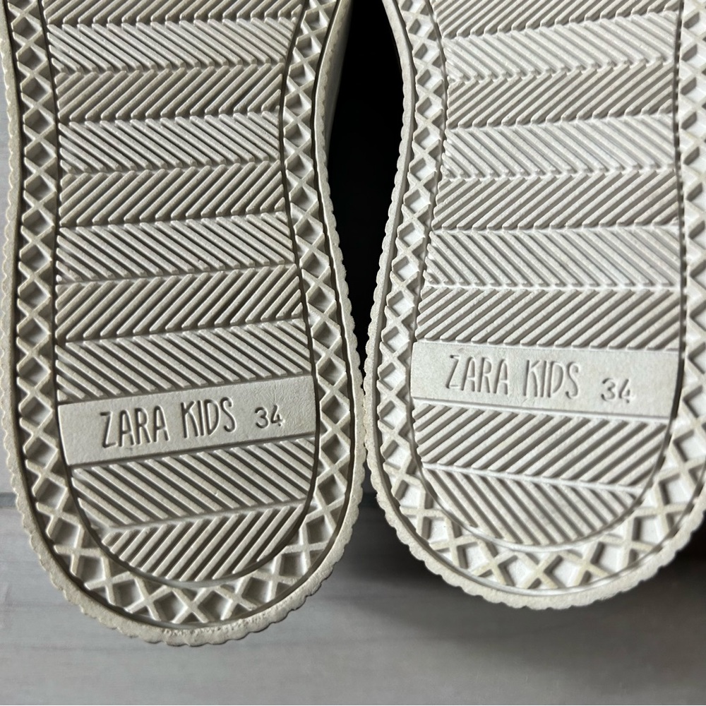 NWT Zara Velour Navy Tie Sneakers - Picture 6 of 9